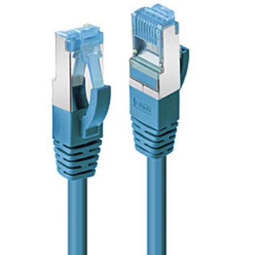 Lindy - Cavo patch - RJ-45 (M) a RJ-45 (M) - 30 cm - SFTP, PiMF - CAT 6a - senza alogeni, stampato, antiaggrovigliamento - blu
